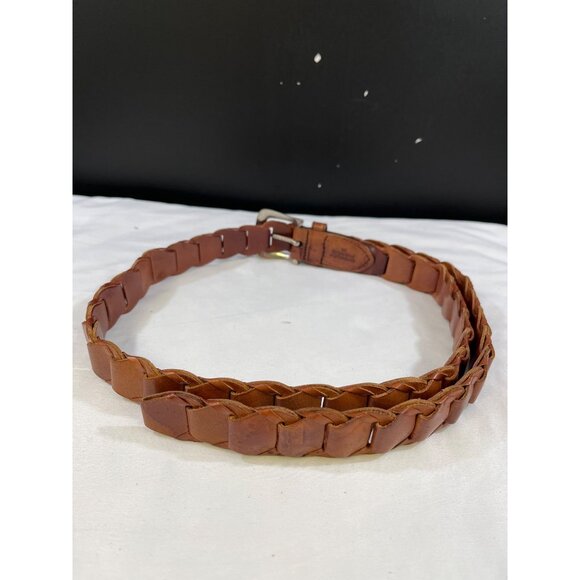 Vintage Women's Brown Genuine Leather Belt Size XL SKU 6289 - Picture 2 of 9